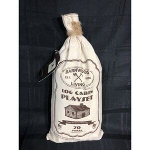 Roy Toy Special Edition Log Cabin Playset 70 Pieces Made Is USA - NWT